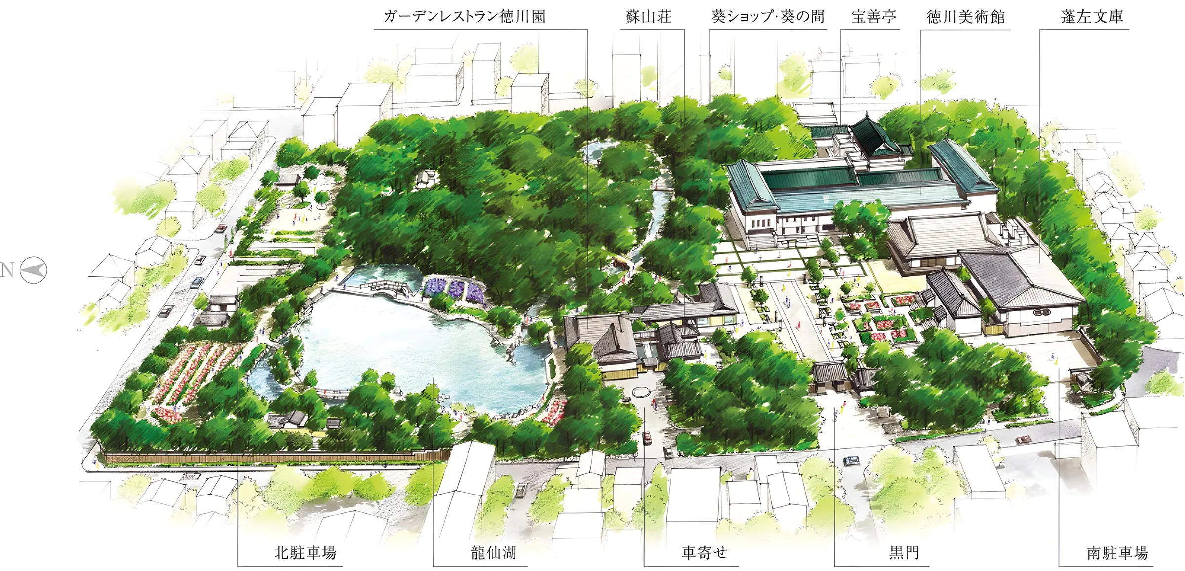 徳川園園内マップ